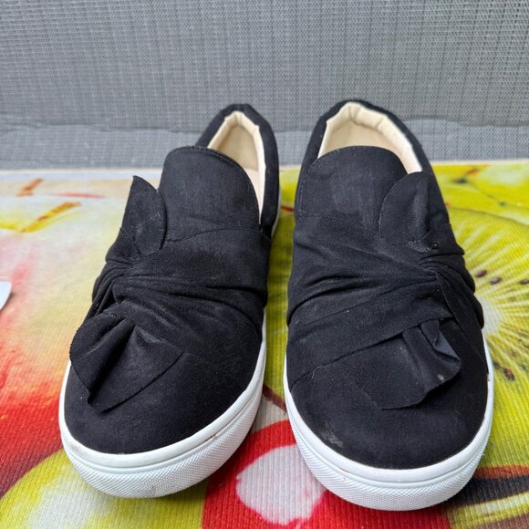 Torrid Womens Black Bow Slip-On Sneakers Size 9W - Picture 2 of 8